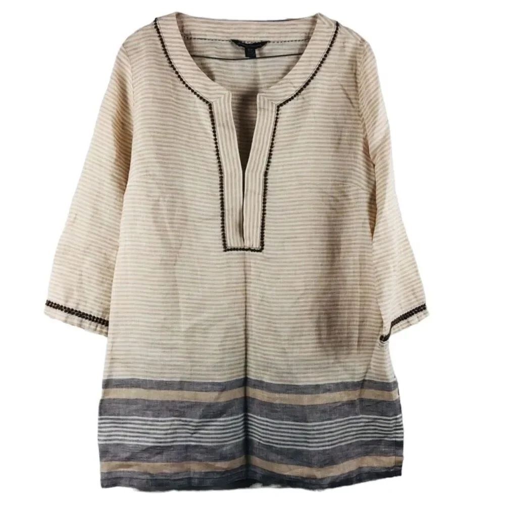 Tommy Bahama Marina Linen Tunic Size Small Resort wear